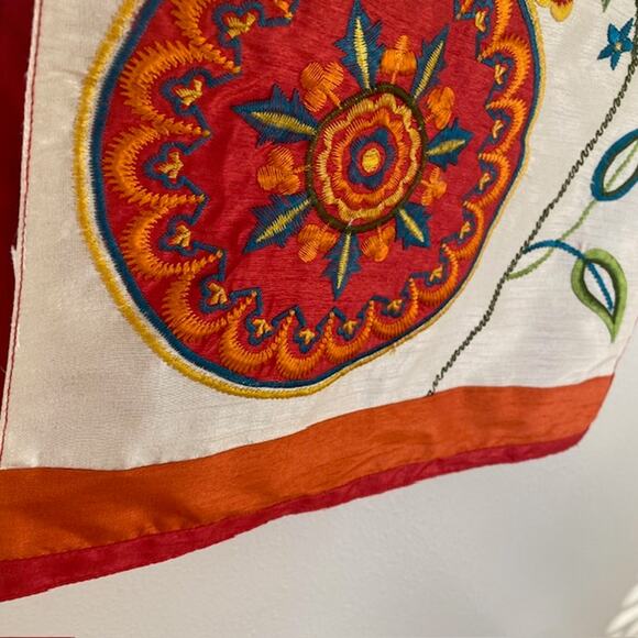 Colorful Floral Embroidery Table Runner 46"x13" - Picture 6 of 8